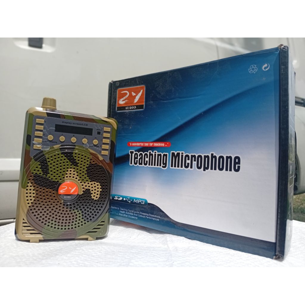 teaching microphone speaker mengajar suara jernih MP3 player bluetooth radio micro SD flashdisc hand