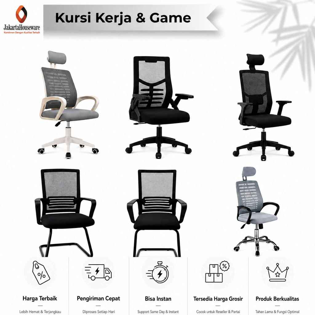 Kursi Kantor Kursi Kerja Aesthetic / Kursi Minimalis Kursi Gaming Kursi Kerja Kantor
