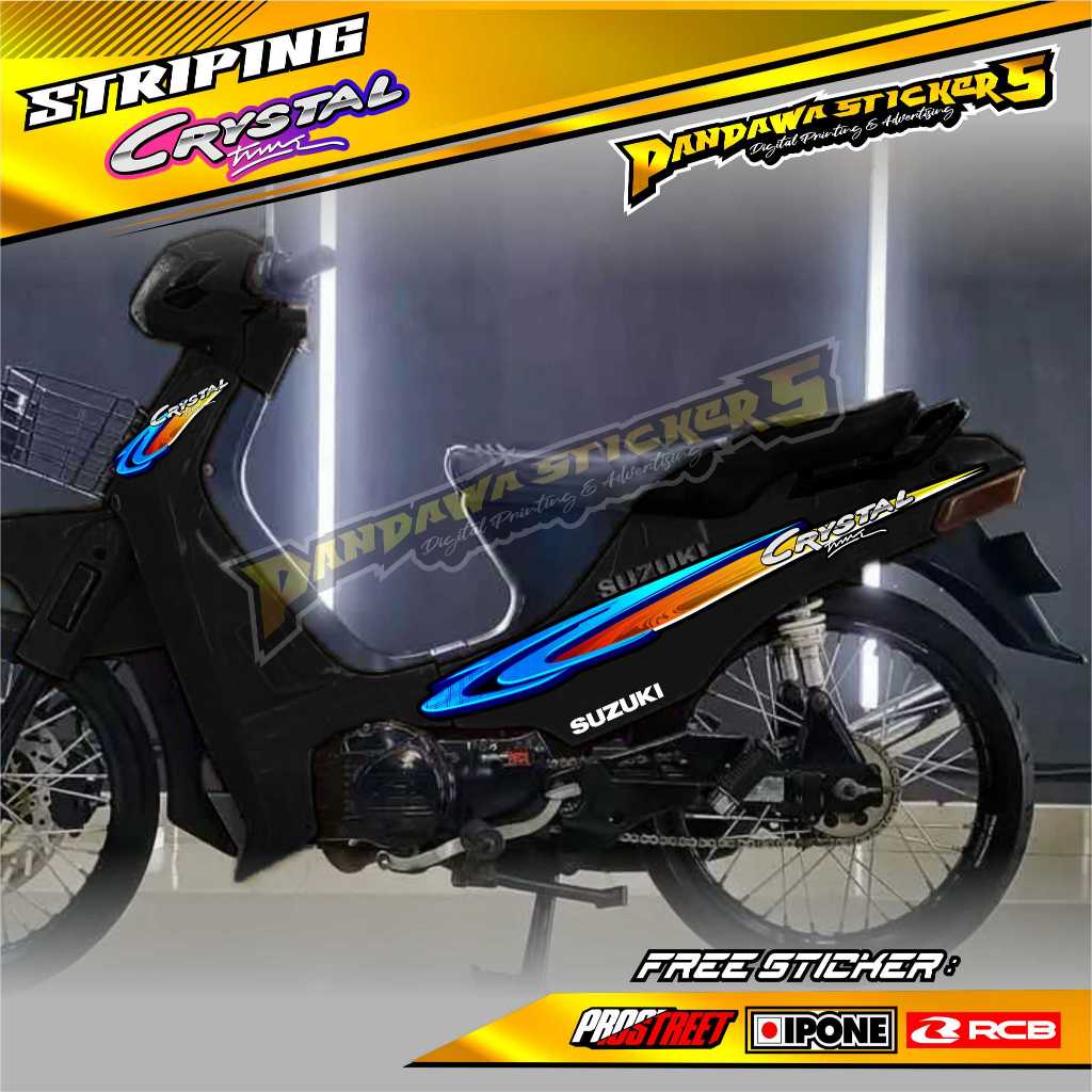 STRIPING VARIASI MOTOR SUZUKI CRYSTAL / STICKER LIST MOTOR SUZUKI CRYSTAL