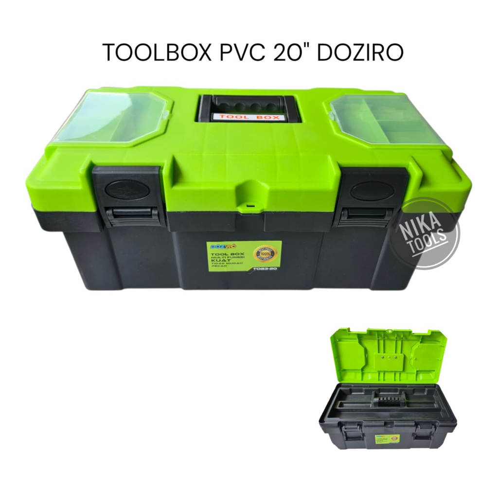 Tool Box PVC 20" Toolbox Toolkit Kotak Alat Perkakas Doziro