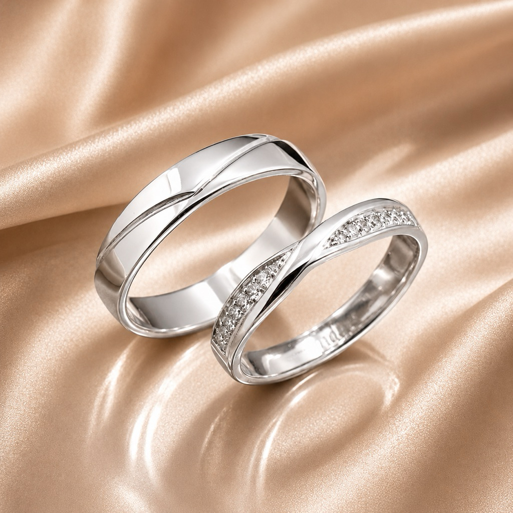 Alendra Jewelry - Cincin Perak Couple