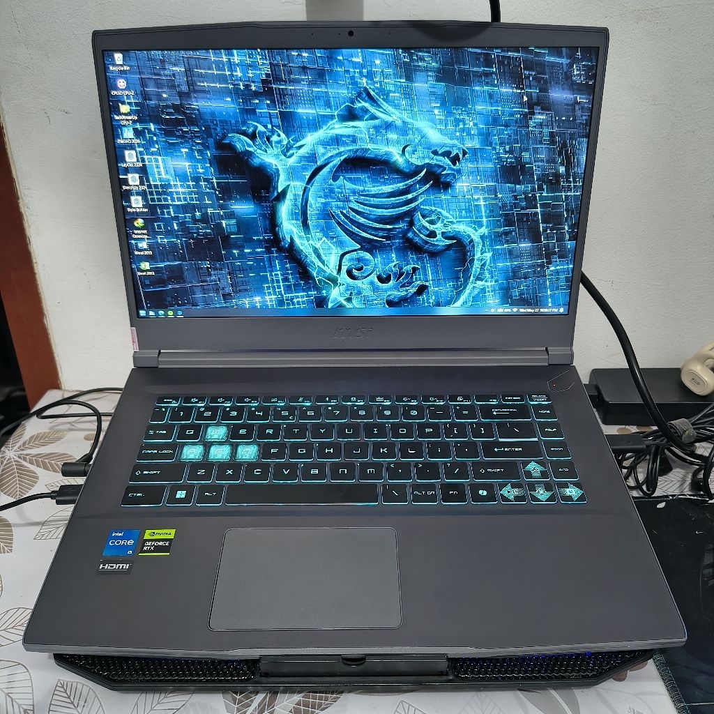 Laptop MSI THIN 15 B13VF - Intel Core i5 13420H VGA RTX 4060 8GB RAM 32GB Nvme 512GB Gen4  - Like Ne