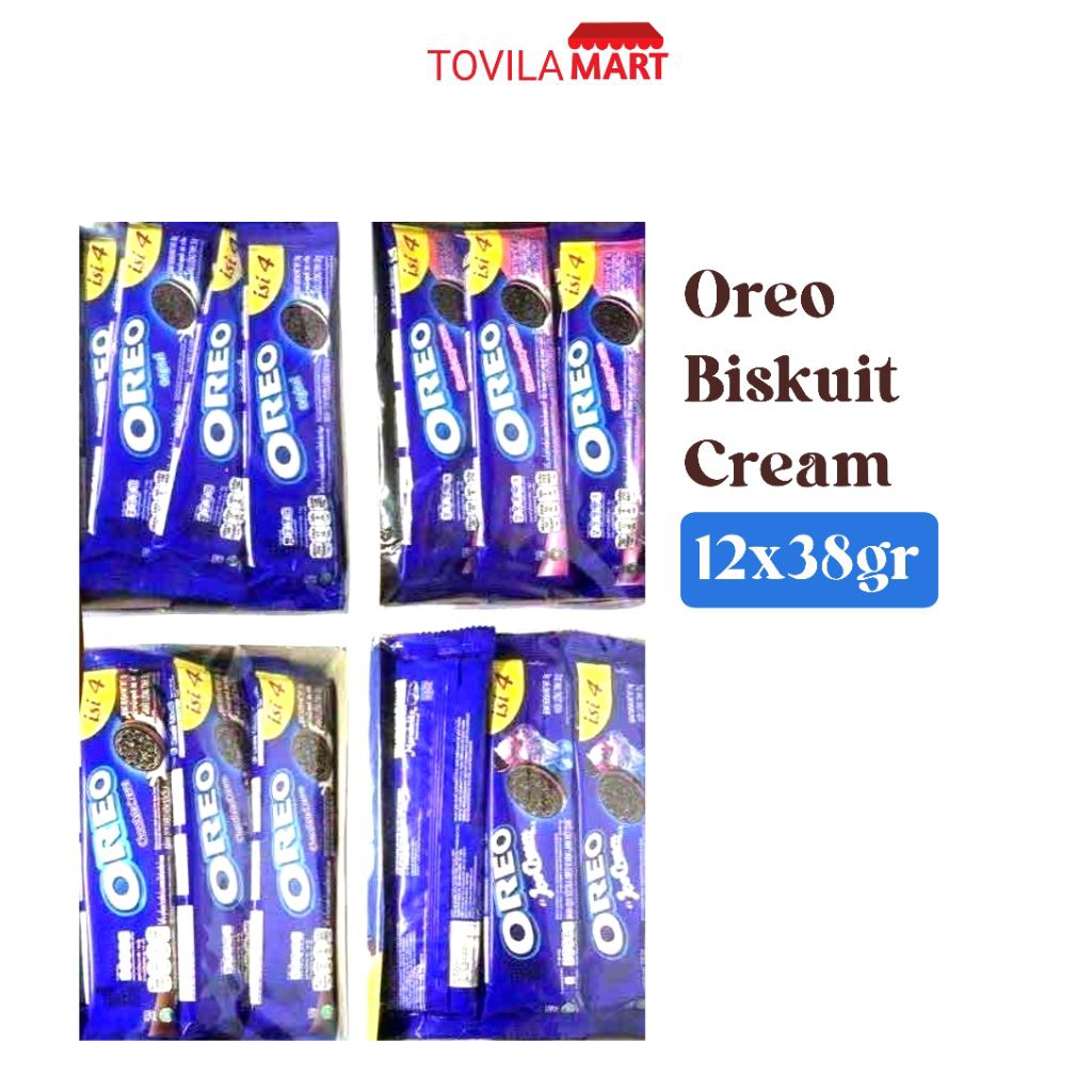 Oreo Biskuit Cream Vanilla Isi 12