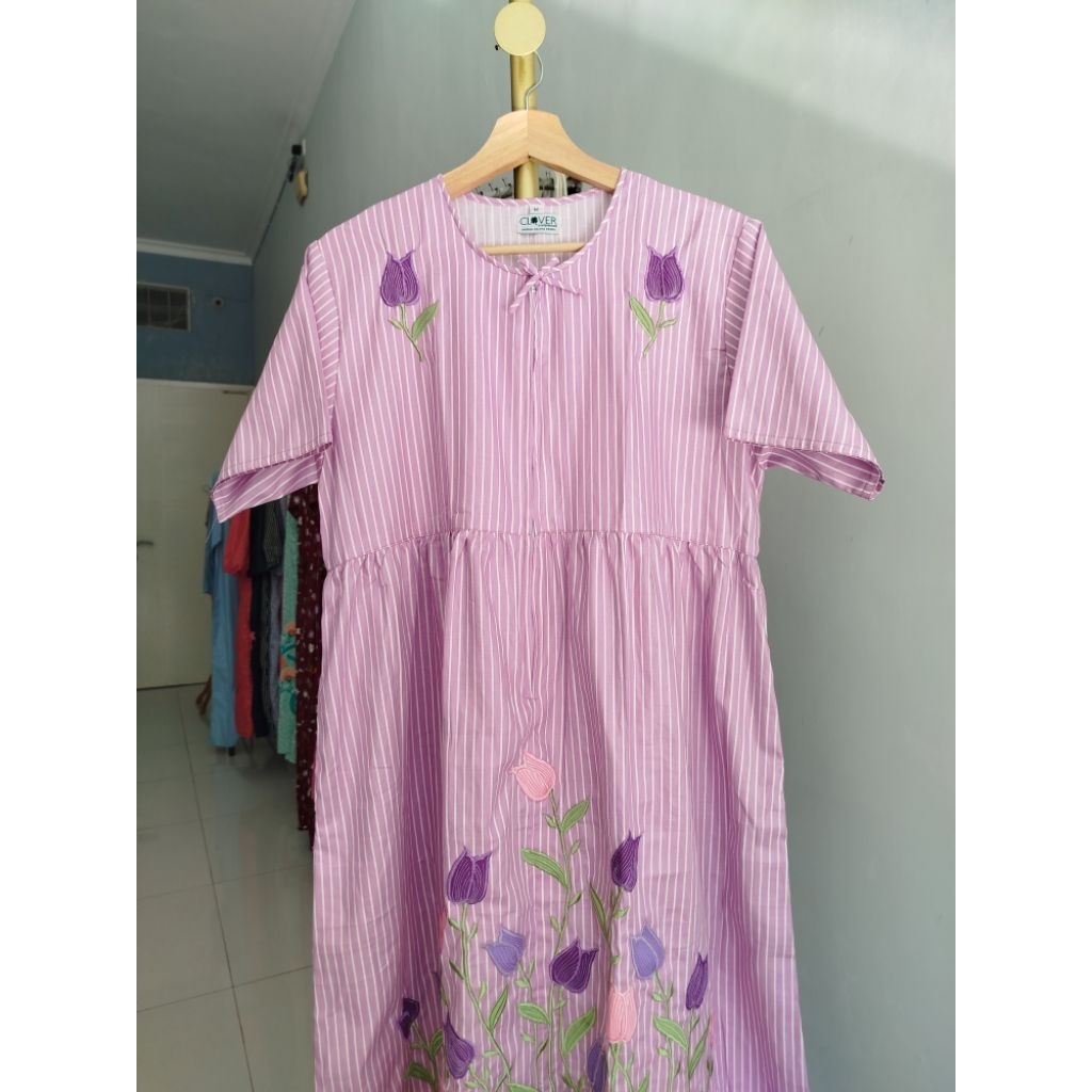 (DM 3) Daster Bordir Midi Katun Jepang - Daster Malang.