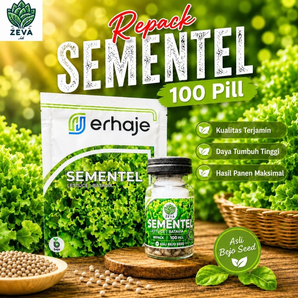 Benih Selada Batavia SEMENTEL kemasan 100Pill - Bejo Seed