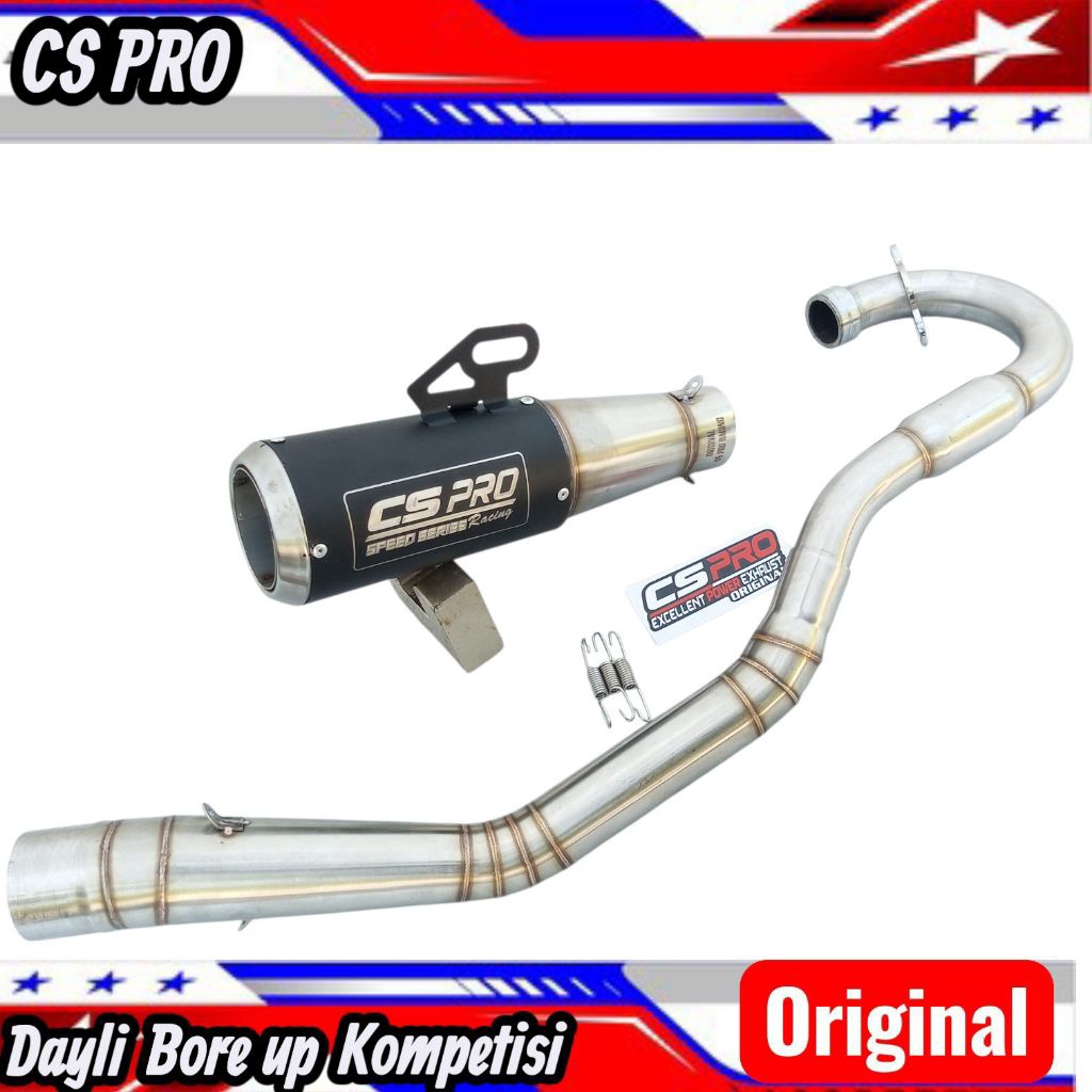 Knalpot racing black short gada sarteng knalpot crf wr KLX original cs pro