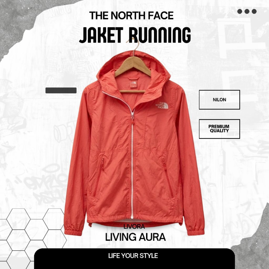 Jacket Running The North Face Original Warna Orange