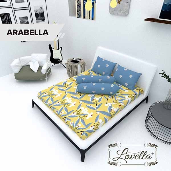 LOVELLA - Sprei/Seprai Selip B4 KING SIZE Tinggi 20 cm Motif Fullprint | 180x200x20 cm Kasur No 1 Sp