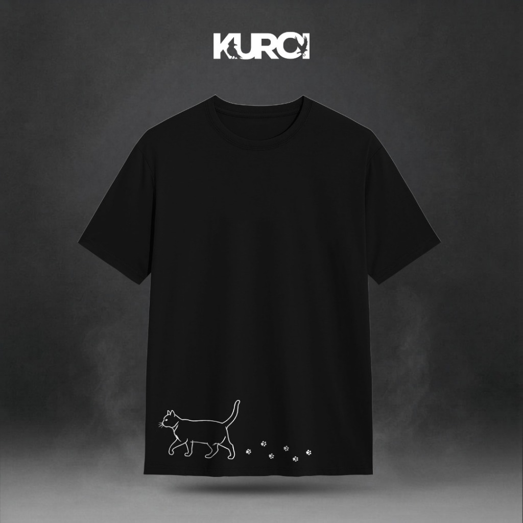 Kuroi Oversized Neko No Sanpo Tee | Japanese Printed Streetwear