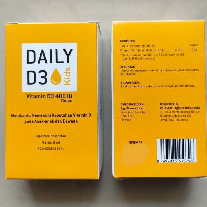 Daily D3 Kids - Vitamin D3 Drops - Vitamin D3 400 IU Tetes