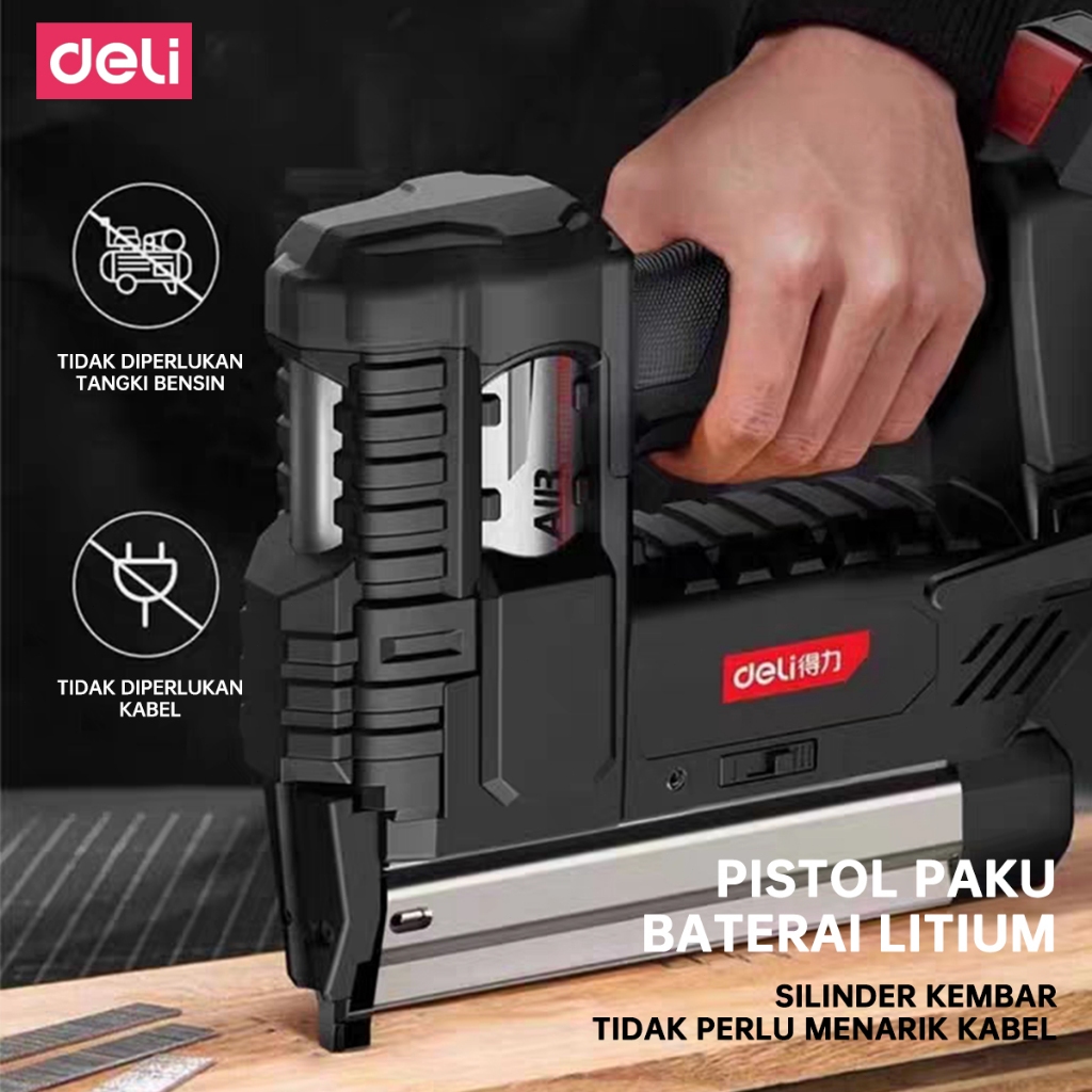 deli 20VPistol paku udara baterai litium/pelacak nailer/alat nailer/Nailer pneumatik/Cordless Staple