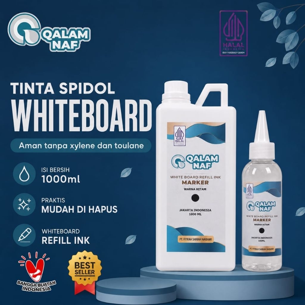 Tinta Spidol Whiteboard Qalam 1 liter Isi ulang Tinta Spidol