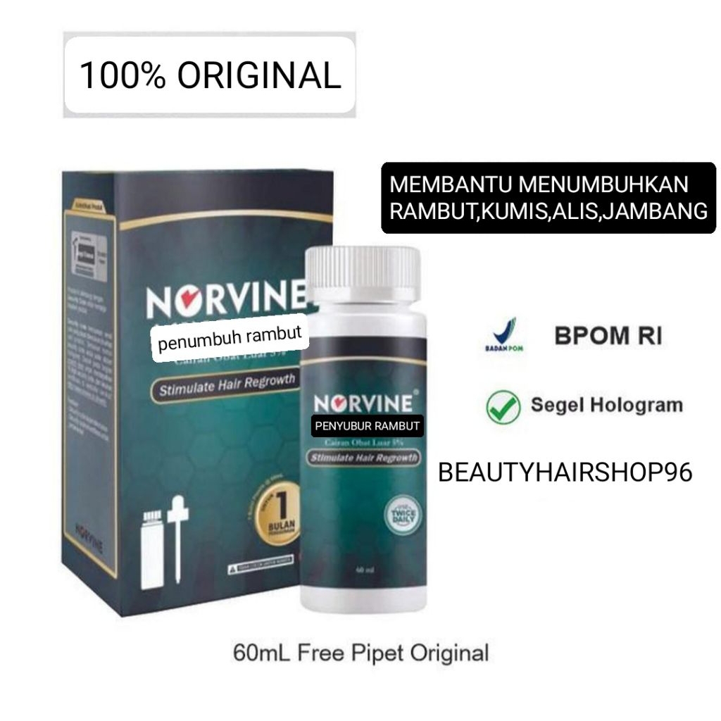 Norvine Minoxidil  5%  Original penumbuh janggut alis rambut