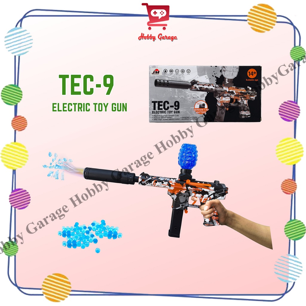 TSC Mainan Tembakan Anak WGG TEC 9 Toys Gun Assault Rifle Water Gel Blaster Scar Gun Watergel TEC9