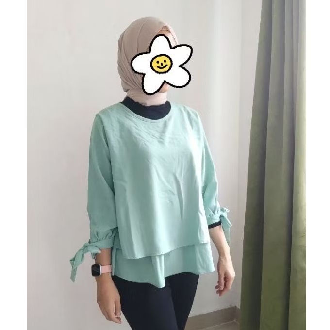 Preloved Blouse Mint Wanita