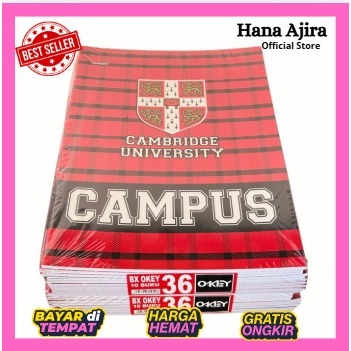 1 Buku  Buku Tulis Boxy OKEY 36 Lembar - Buku Tulis Boxy Campus