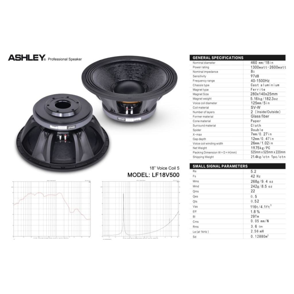 SPEAKER ASHLEY  LF18V500 ORIGINAL ASHLEY