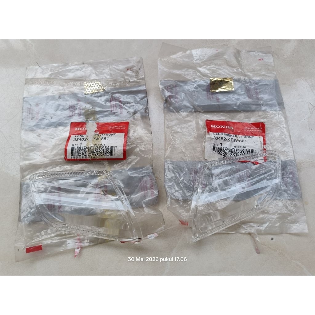 mika kaca lens lampu  sen sein depan kanan kiri Honda Kirana original ori asli AHM 33402 33452 kpw 8