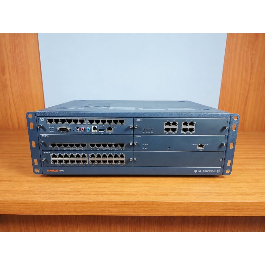 LG-Ericsson iPECS-MG MG-BKSU Hybrid IP PABX MPB100 + SLIB12 + SLIB24 + LCOB8 + VOIB8 + SIP Trunk & V