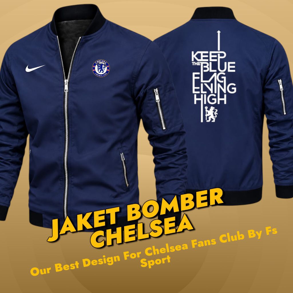 Jaket Bomber Chelsea Pria Wanita Taslan ZN Waterproof Import