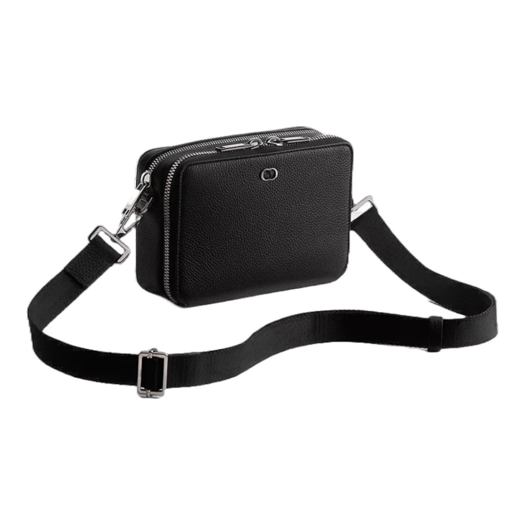 Damen Herren Bag Cross Body Logo Leather Black OROR