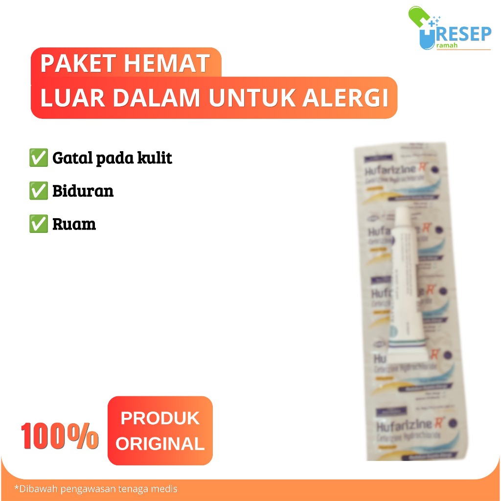 Paket 2 Pcs Luar Dalam Untuk Mengatasi Gatal Gatal Alergi Pada Kulit Serta Infeksi  Yang Disebabkan 