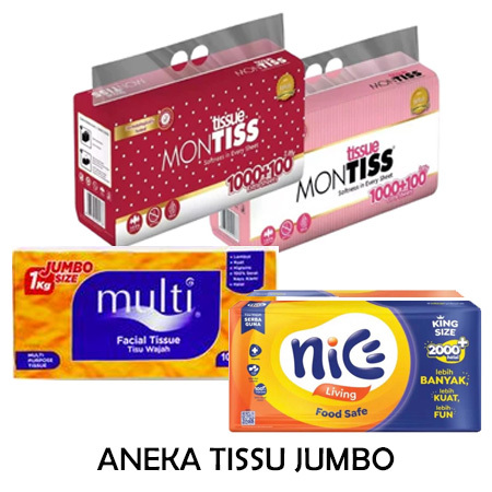 TASBIHA Tisu Tissue NICE Facial /MULTI / CHEERS / MONTIS 900Gram/1000g