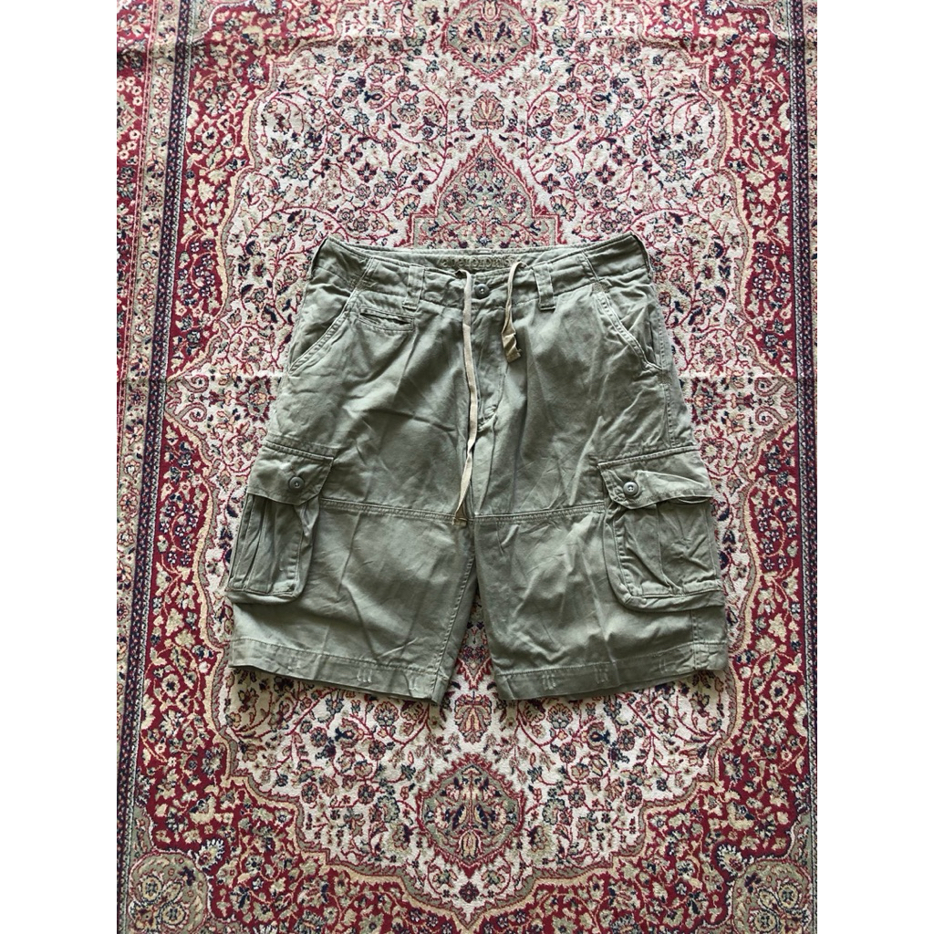 Celana Abercrombie distressed cargo short pants vintage military cargo outdoor Hi234