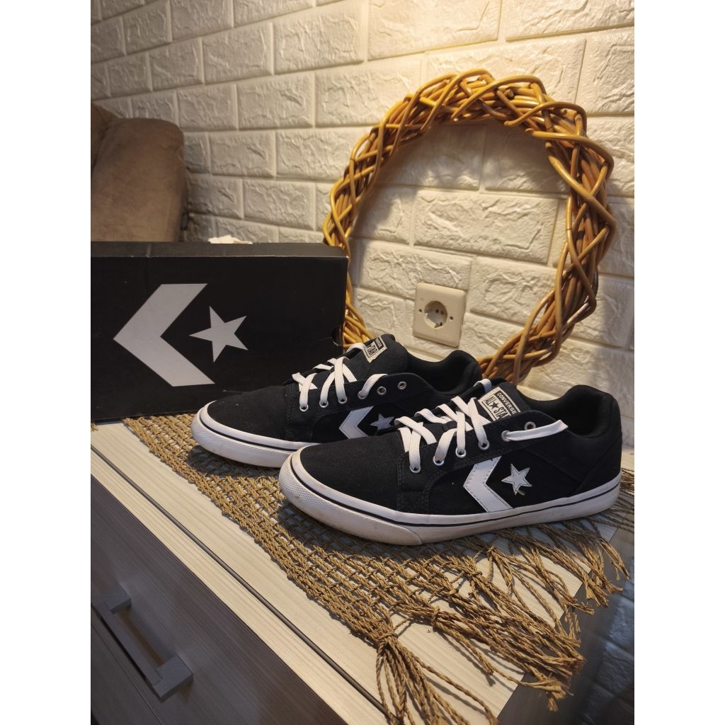 Converse El Distrito 2.0 Original Size 45 Black White Full Box Kondisi 90% Like New