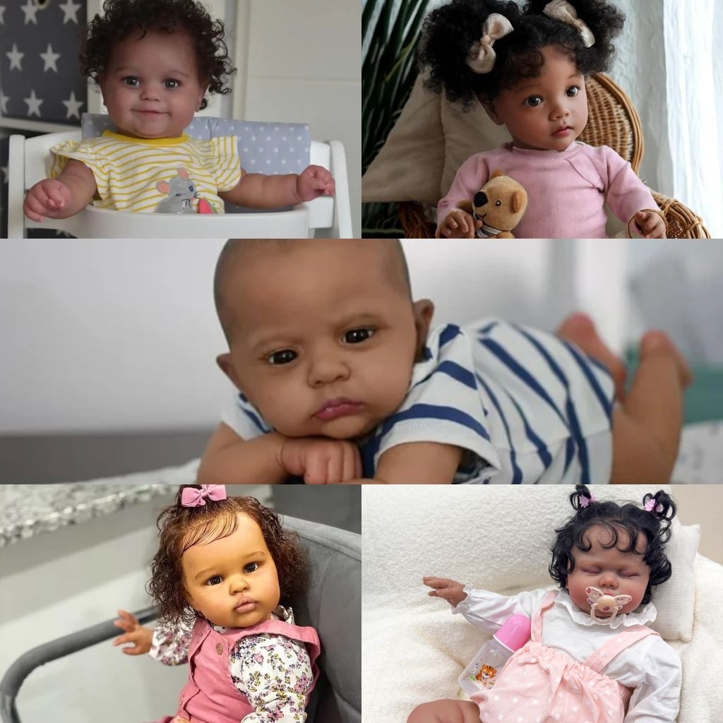 Ready Boneka Bayi Reborn Lucu Premium Kulit Gelap Coklat