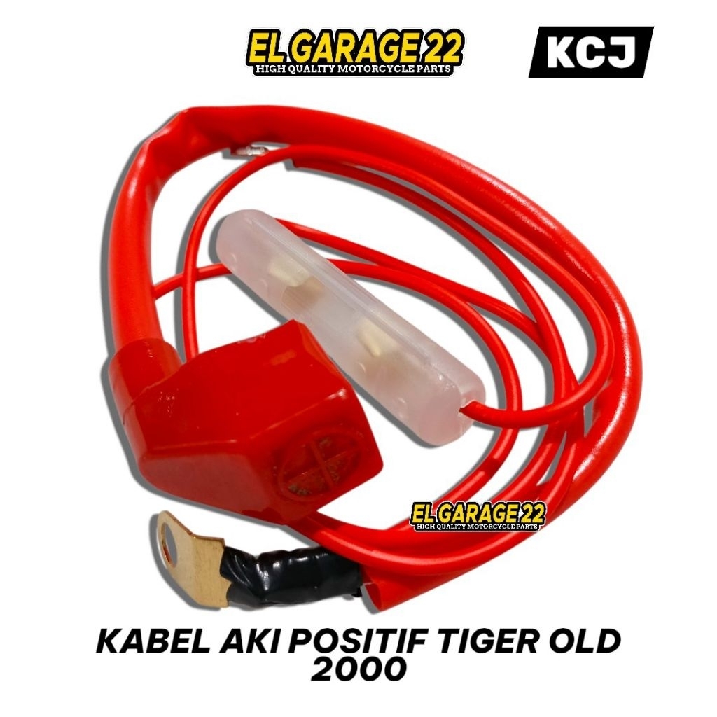 KABEL AKI POSITIF TIGER OLD KCJ - Kabel soket aki positif plus + rumah sikring tabung Honda TIGER OL