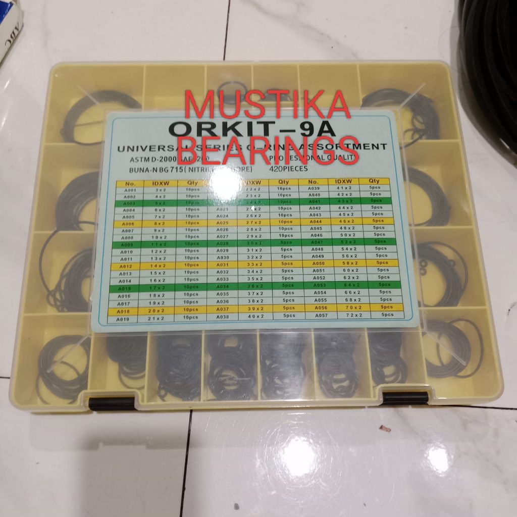 ORING / O-RING KIT 9A SET BOX SIZE TEBAL 2 MILI ORKIT 9A / ORING KIT 9A