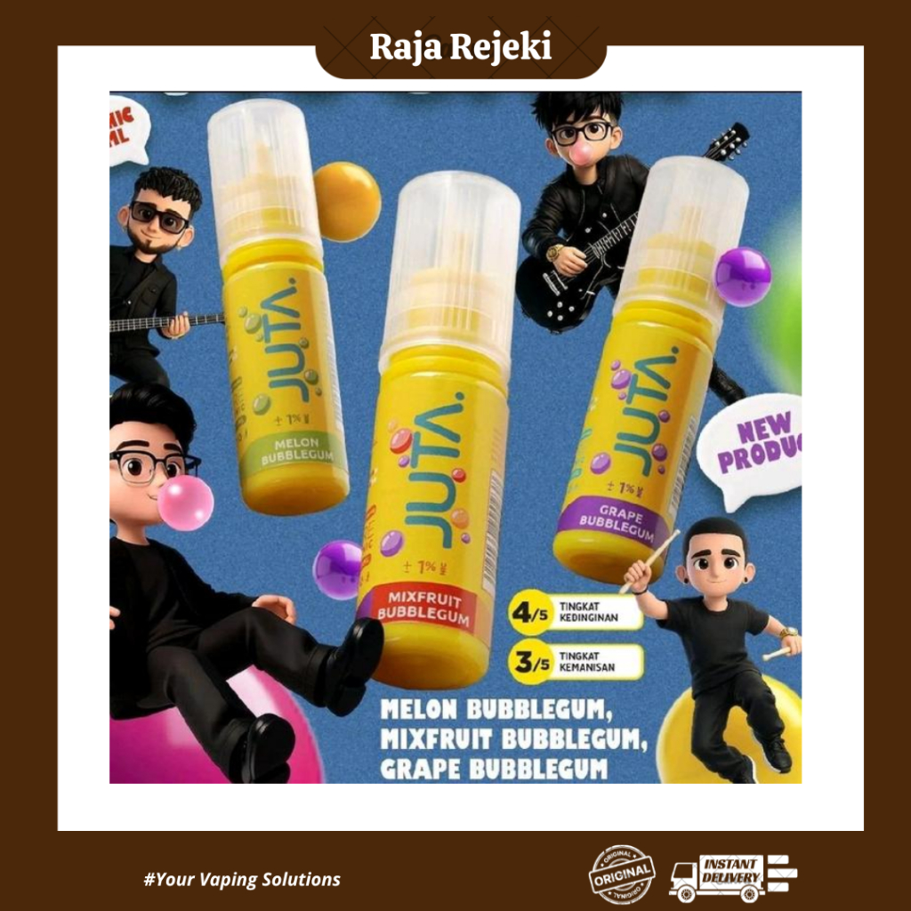 JUTA BUBBLEGUM NEW SERIES SALT 15ML 100% AUTHENITC