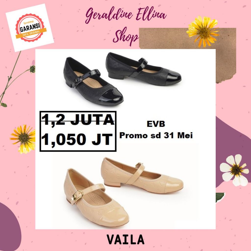 EVB flatshoes wanita VAILA Flatshoes ORIGINAL