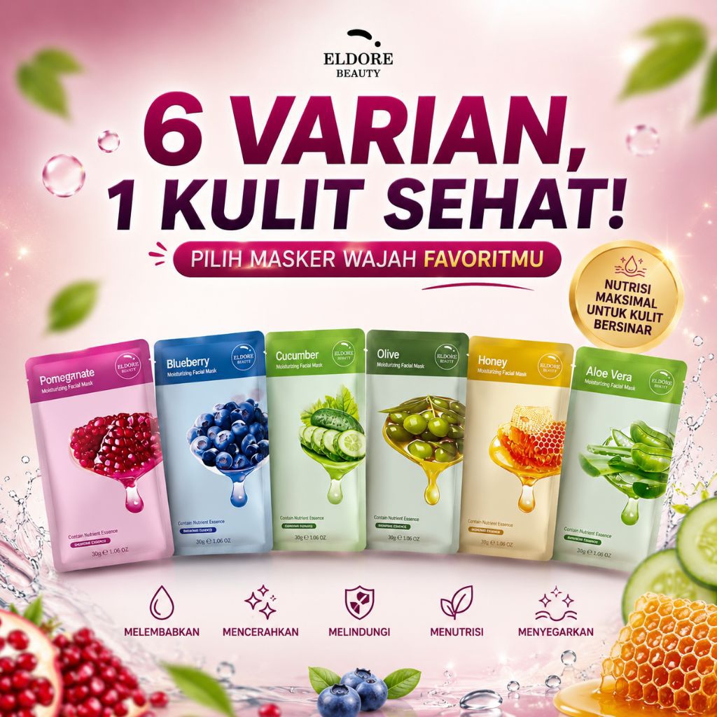 MASKER WAJAH / SHEET MASK ELDORE BEAUTY