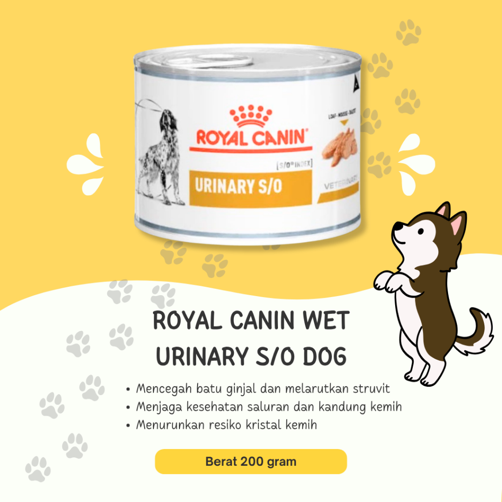Royal Canin Vet Dog Wet Urinary S/O 200 gr - RC Vet Dog Urinary SO - Makanan Basah Anjing Susah Pipi