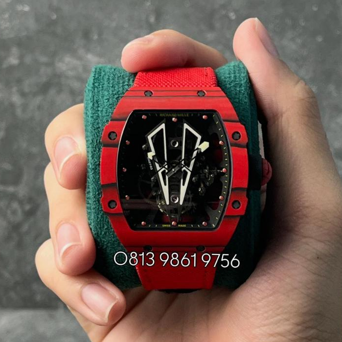 Jam Tangan Mewah RM27-03 Rafael Nadal Skeleton Dialn on Canvas
