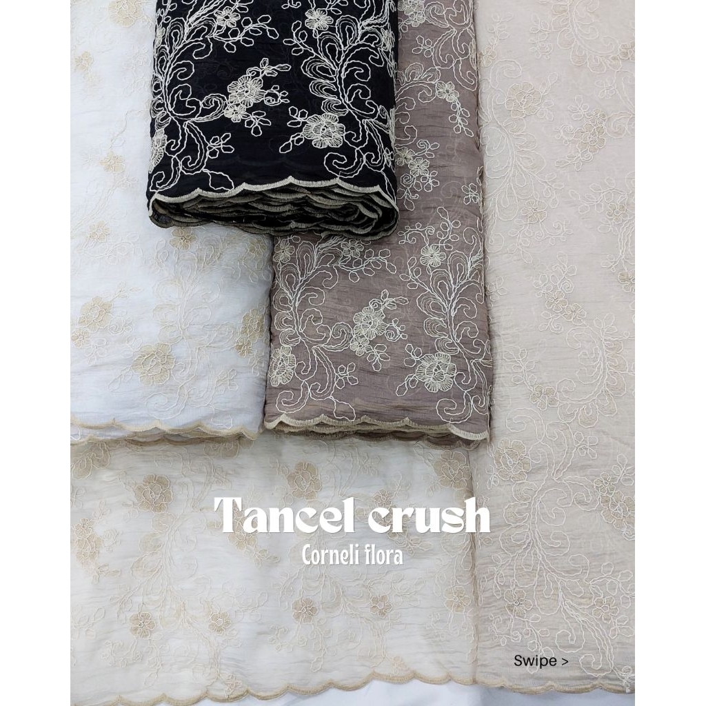 Tencel premium / kain tencel crush / tencel bordir / kain dress,outer dress,vest dress - tokokain