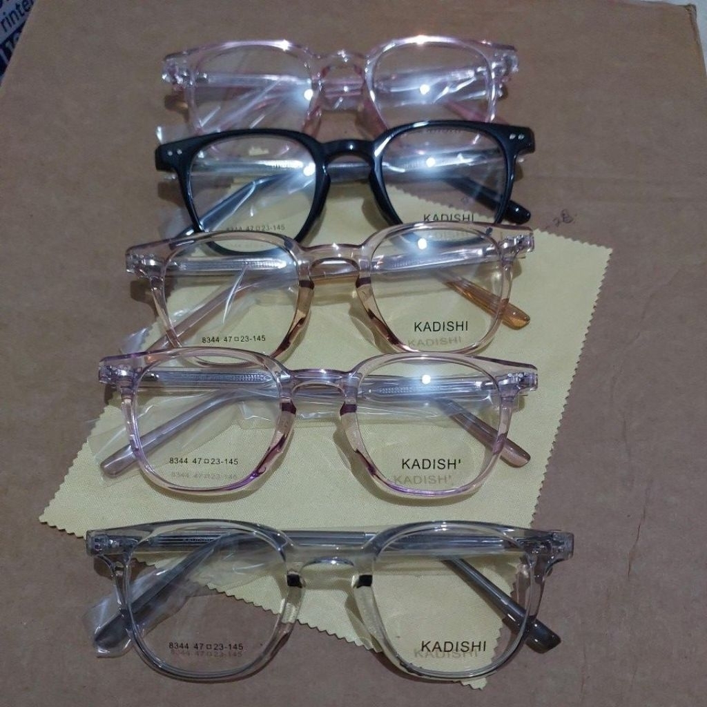 26 Frame Kacamata Kadishi Premium – Transparan & Hitam