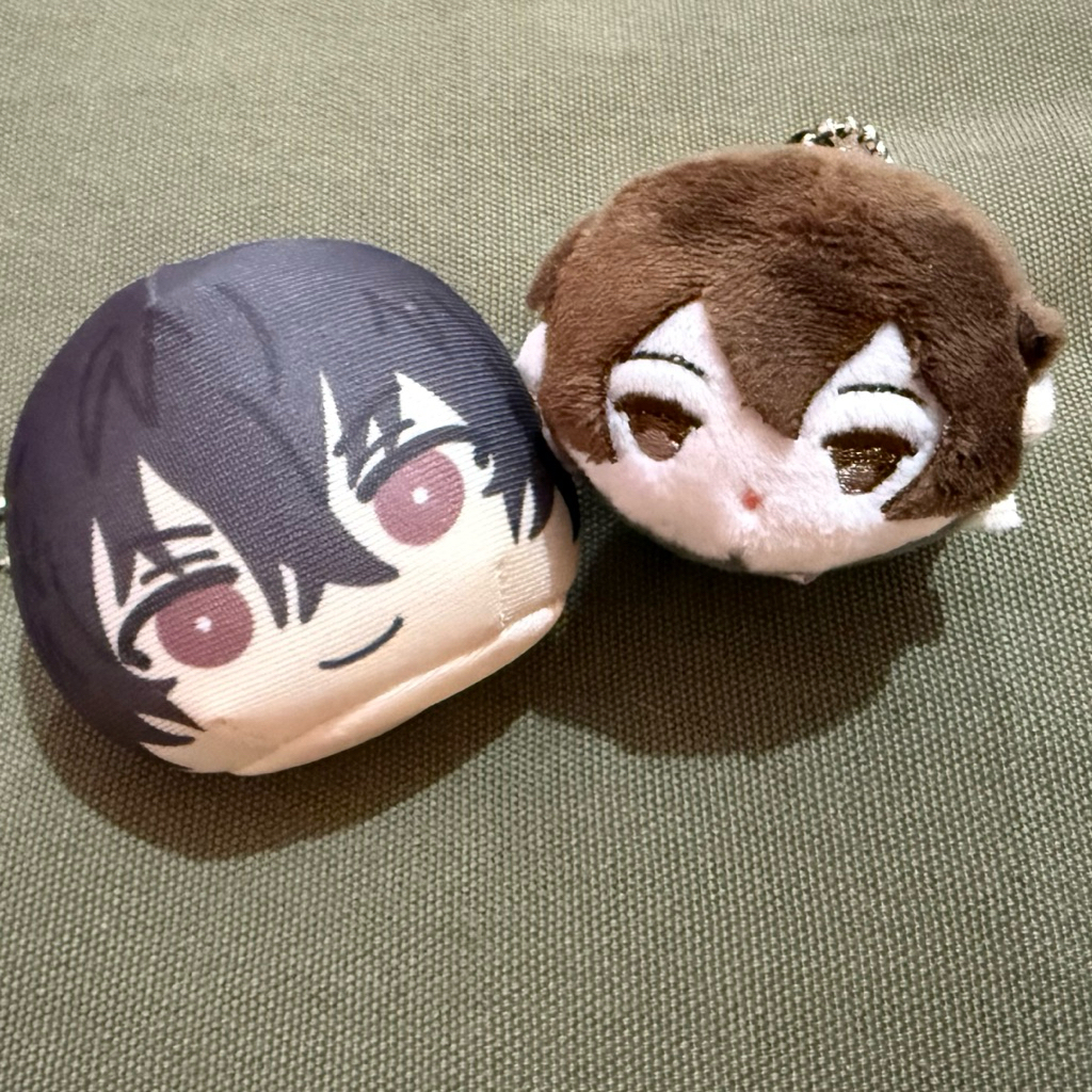 [READ DESC] official merch bungo stray dogs BSD dazai osamu SET omanjuu mini mochi ball plush
