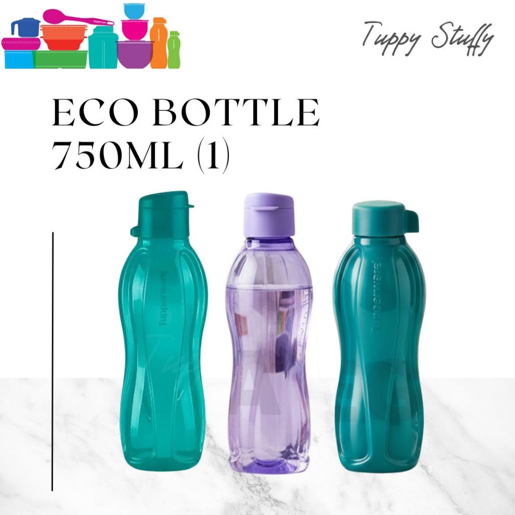 Tupperware Eco Bottle 750ml -  Peacok | Botol minum 750ml ori tupperware / botol plastik tupperware