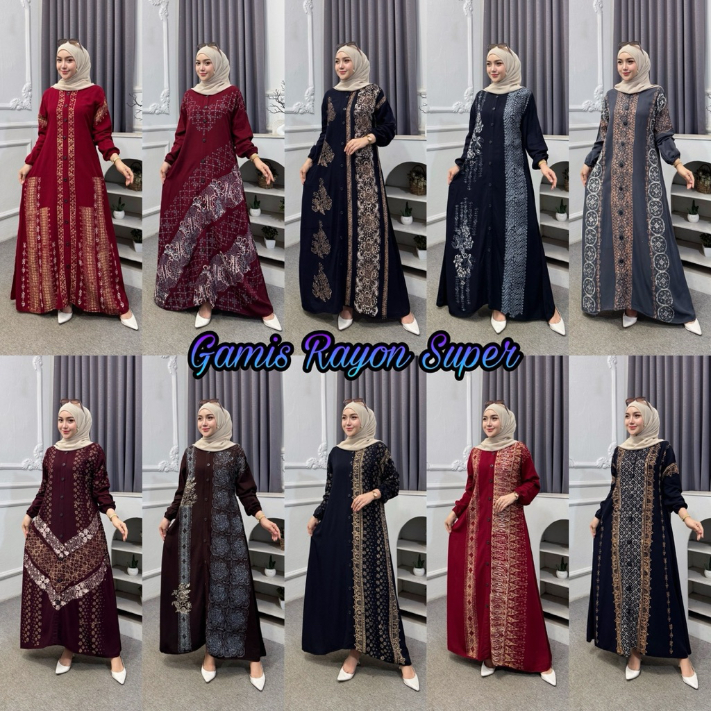 Gamis rayon /Daster Batik Pekalongan /gamis twil batik murah/Batik Pekalongan Terbaru  Original