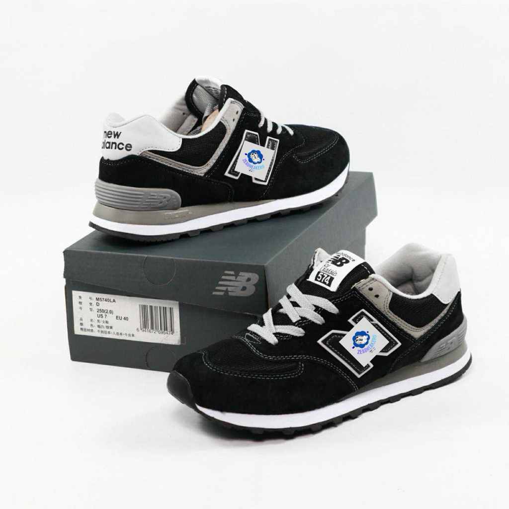 Sepatu 574 black grey  ML574EGK 39-44