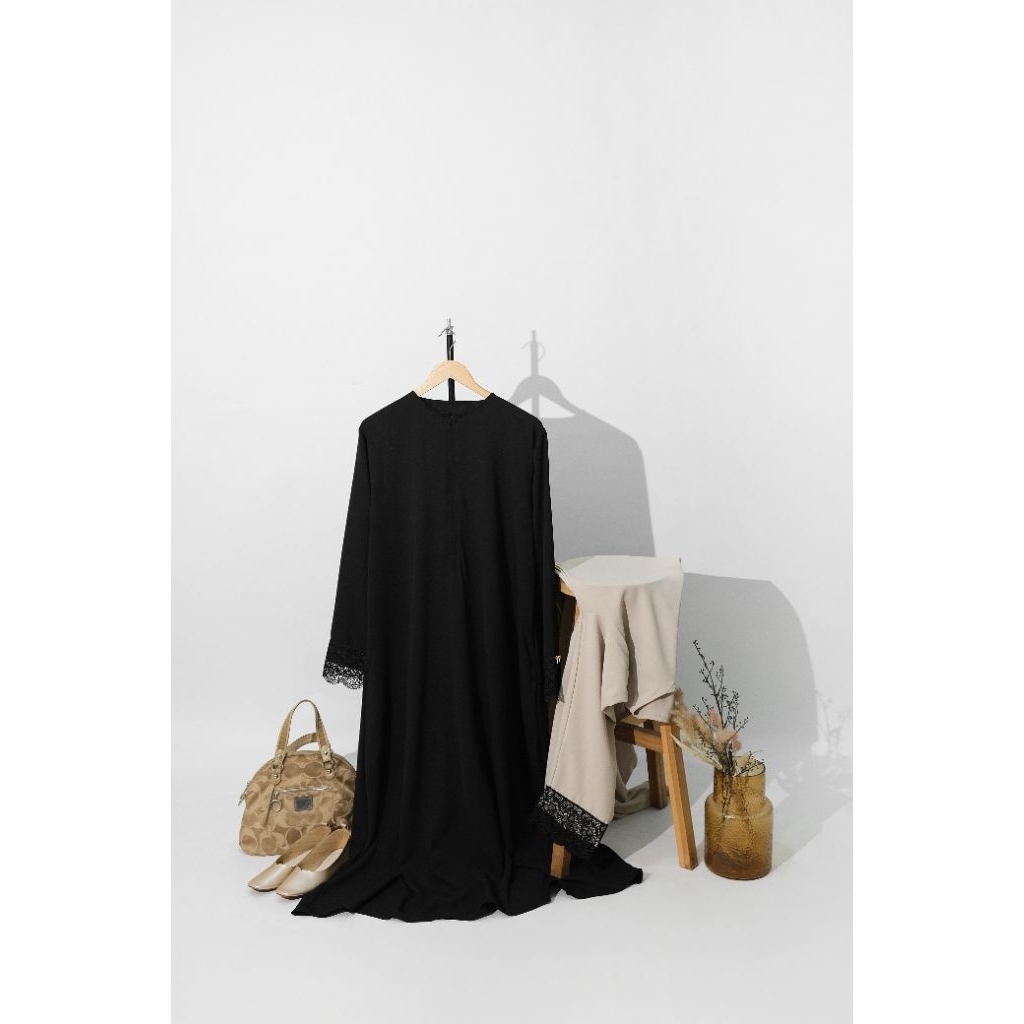 Abaya Saffiya anti UV, lembut lace renda premium