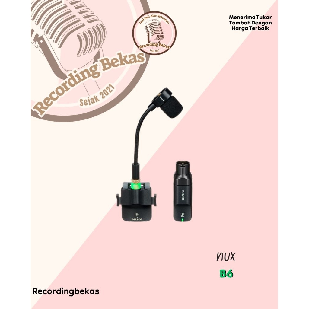 Wireless Saxophone System Microphone NUX B6