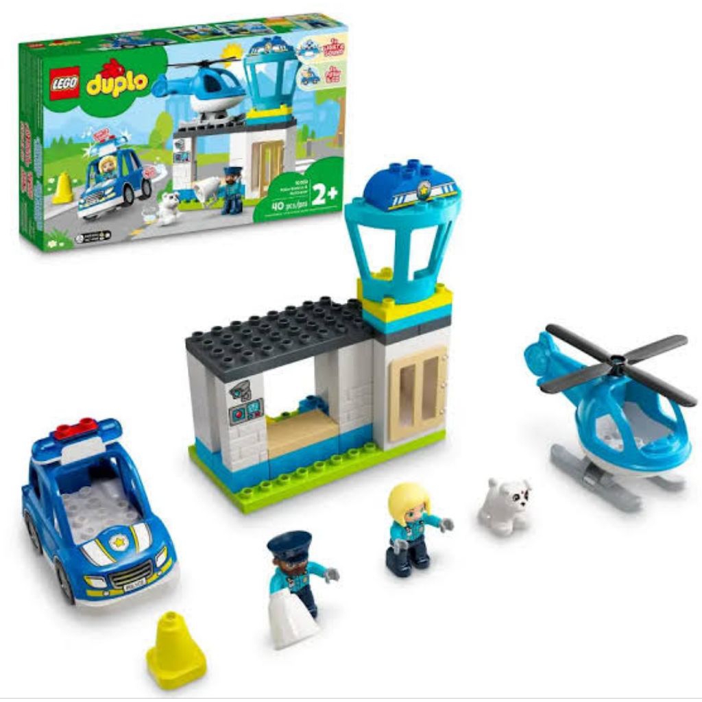 [ PRELOVED] LEGO DUPLO Rescue Police Station & Helicopter (10959)
