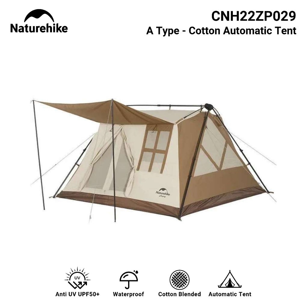 ALAS TENDA NATUREHIKE CNH22ZP029 A TYPE ROOF RIDGE QUICK OPEN AUTOMATIC TENT FOOTPRINT MATTRESS GROU