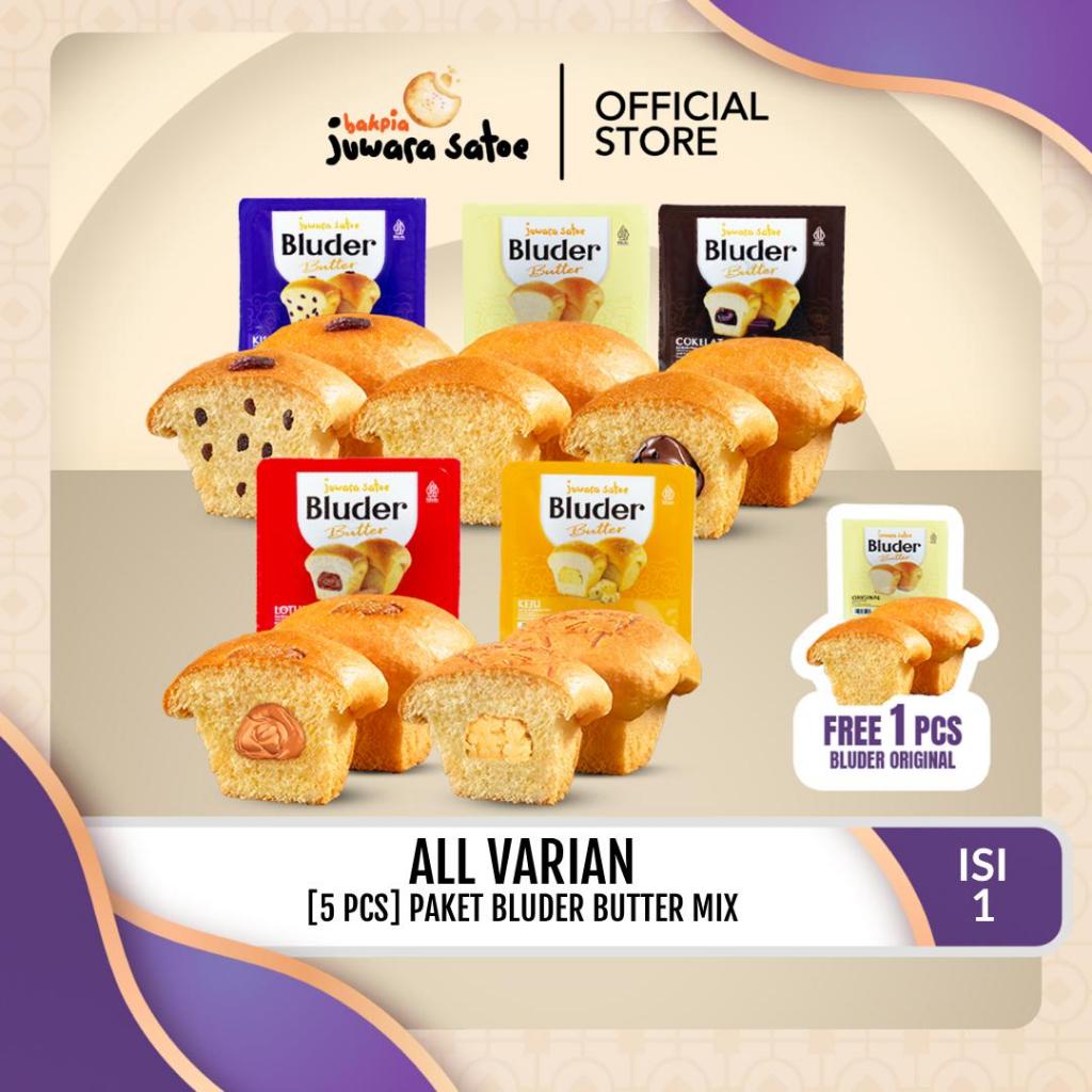JUWARA SATOE Paket Isi 5 Dapat 6 Bluder Butter - Oleh Oleh Khas Jogja