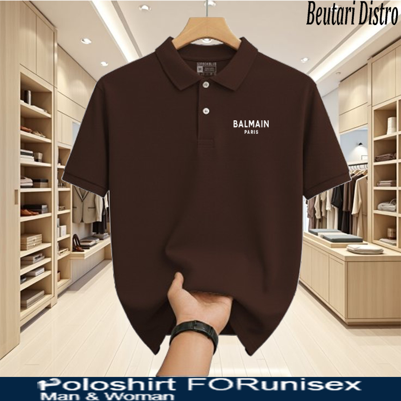 POLO SHIRT Lebih Adem Makin Nyaman Cool Stretchable Durable/kaos polo model terbaru Balmain Motif Pu