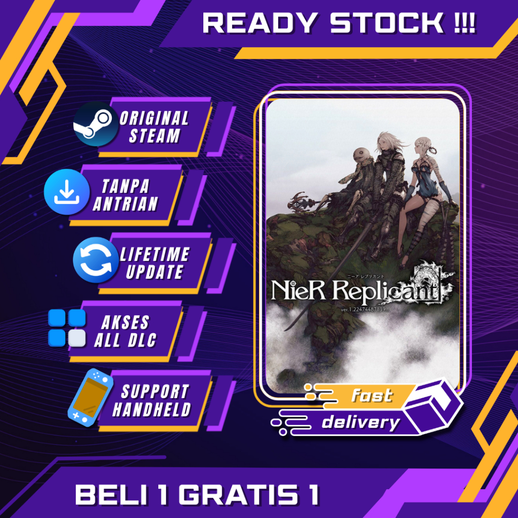 NieR Replicant | NieR Automata PC Steam Original Full DLC Main di Akun Pribadi